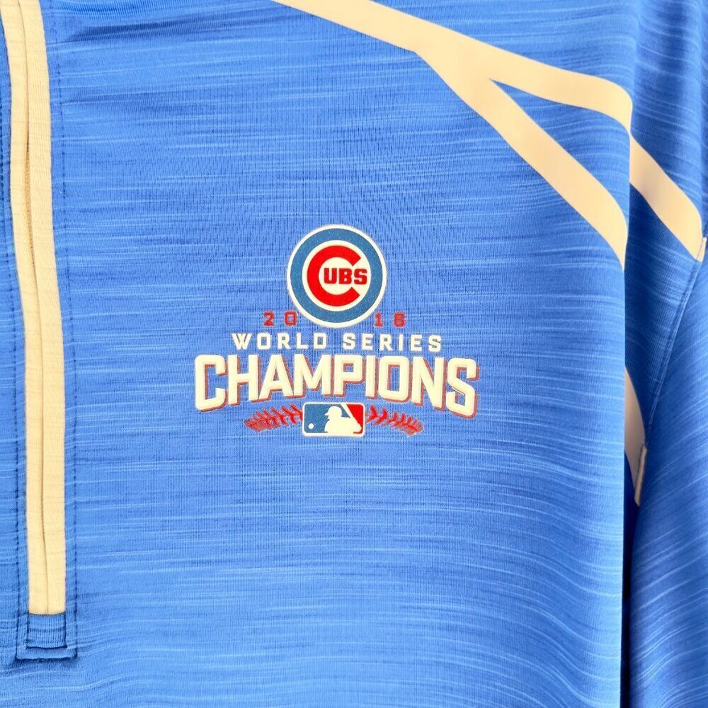 ๐ Columbia Cubs 2016 World Series Champions Quarter-Zip Pullover โ Size L - Picture 2 of 6